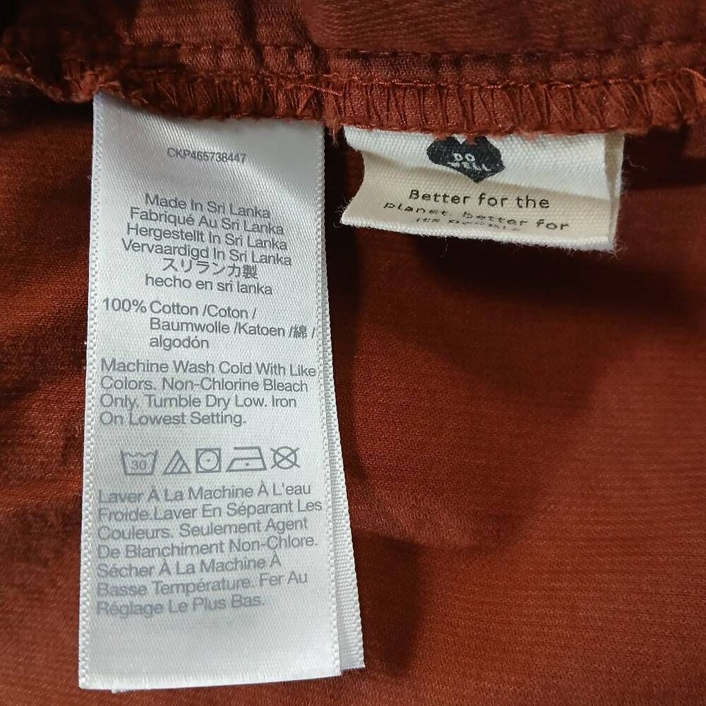 Madewell Womens Small corduroy mini skirt rust brown copper flare full - Picture 8 of 8